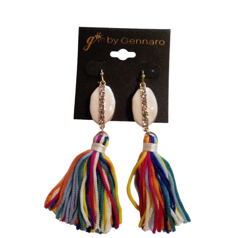 g by Gennaro pierced tassel earrings NEW